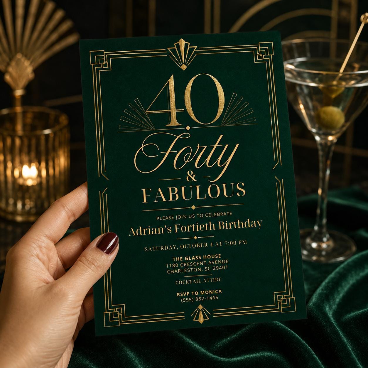 Editable 40th Birthday Invitation Template: Forty Design, 40th Gold Birthday Evite, 40Th Birthday Invite Black Gold 40th Birthday Invitation __etsy:8049351814