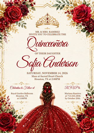Invitation design made with the VoltBy generator