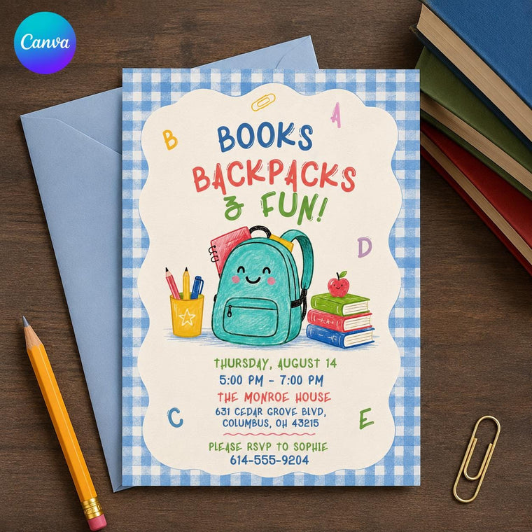 Back to School Party Invitation