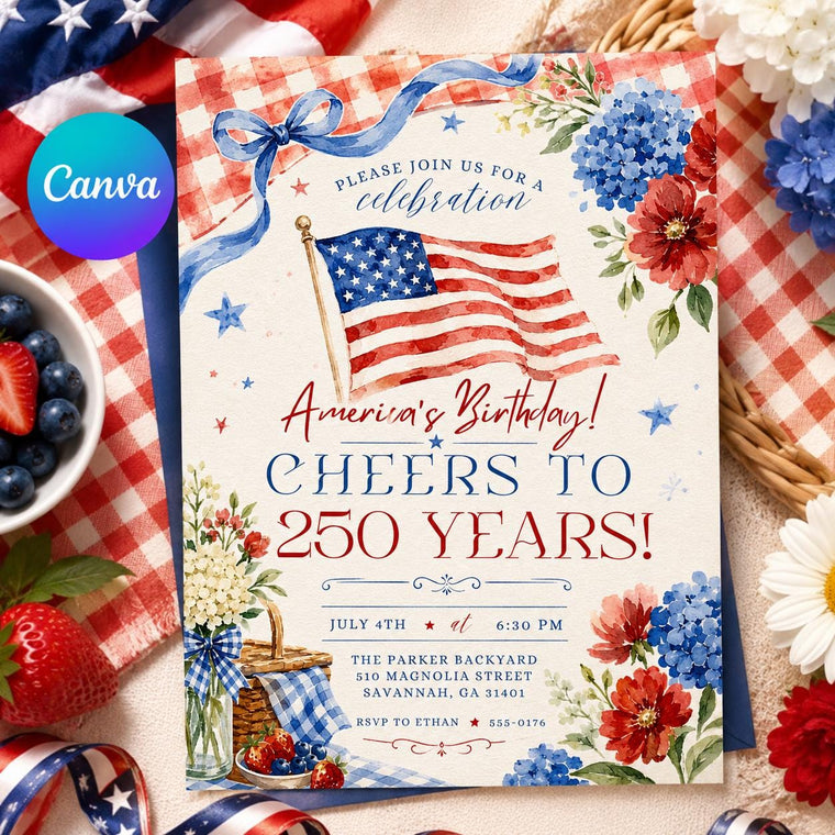BBQ America 250 Party Invitation