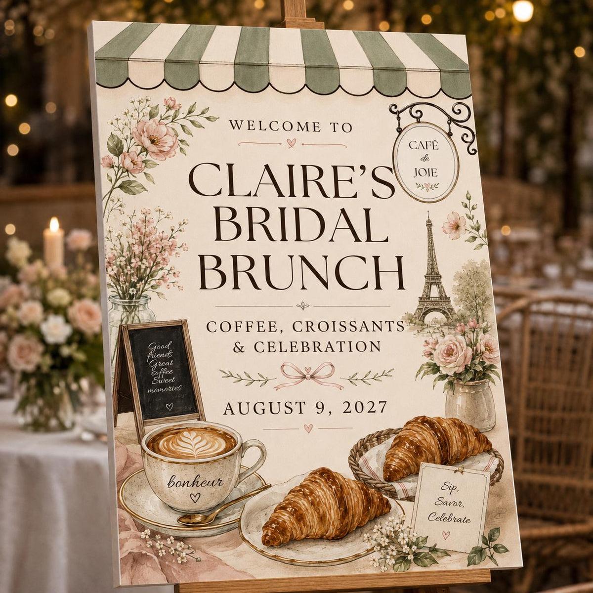Bridal Brunch Welcome Sign — digital welcome sign, instant download