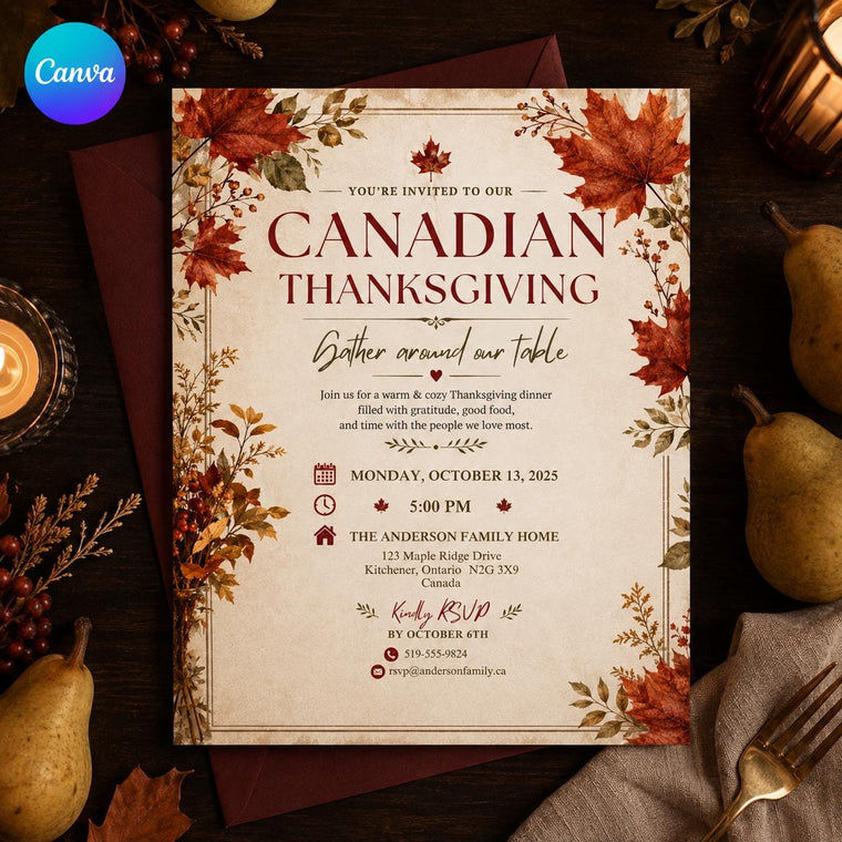 Canadian Thanksgiving Invitation