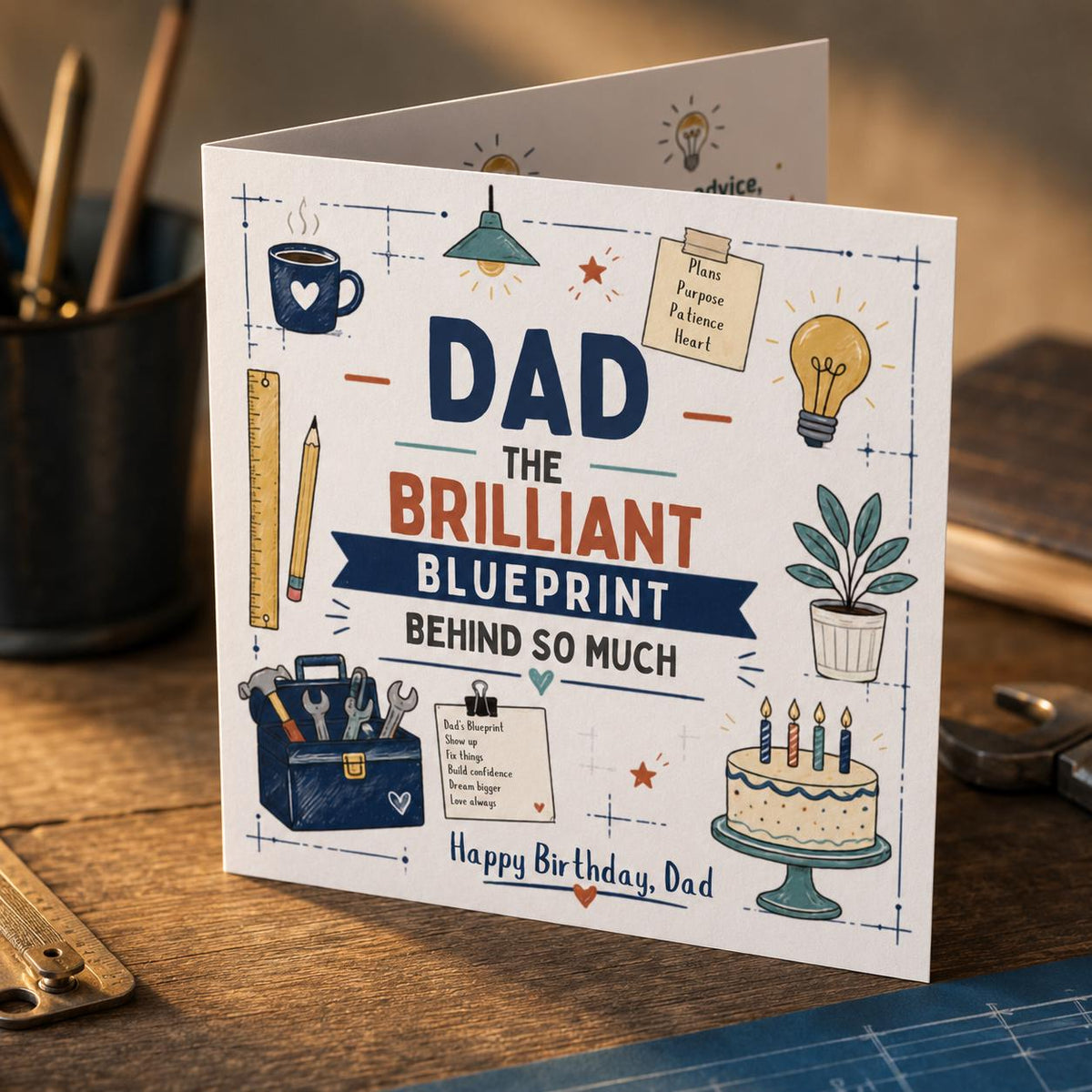 Dad Birthday Greeting Card — digital greeting card, instant download
