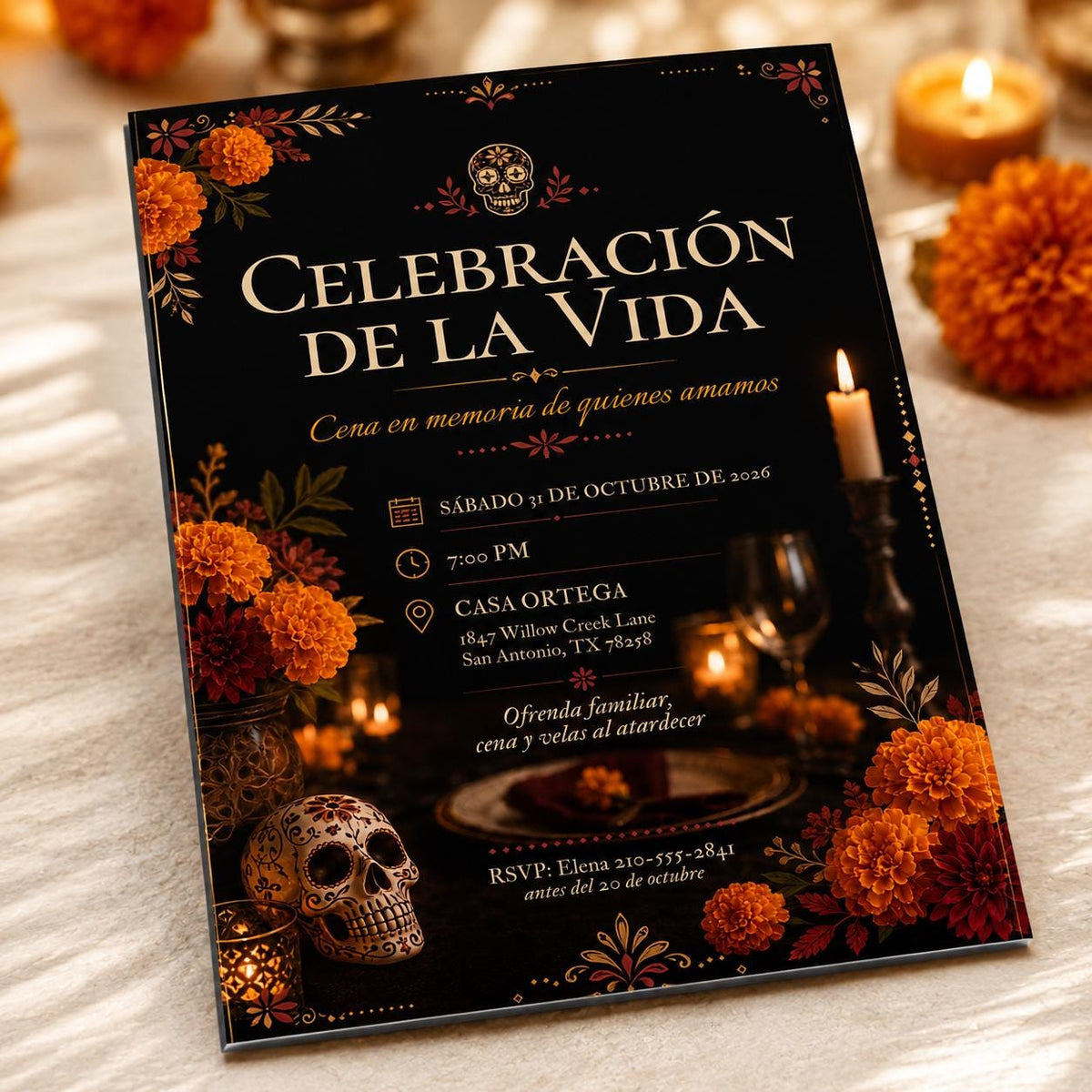 Dia de los Muertos Invitation: Celebration of Life Memorial — celebration of life stationery by VoltBy