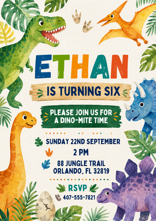 Invitation design made with the VoltBy generator