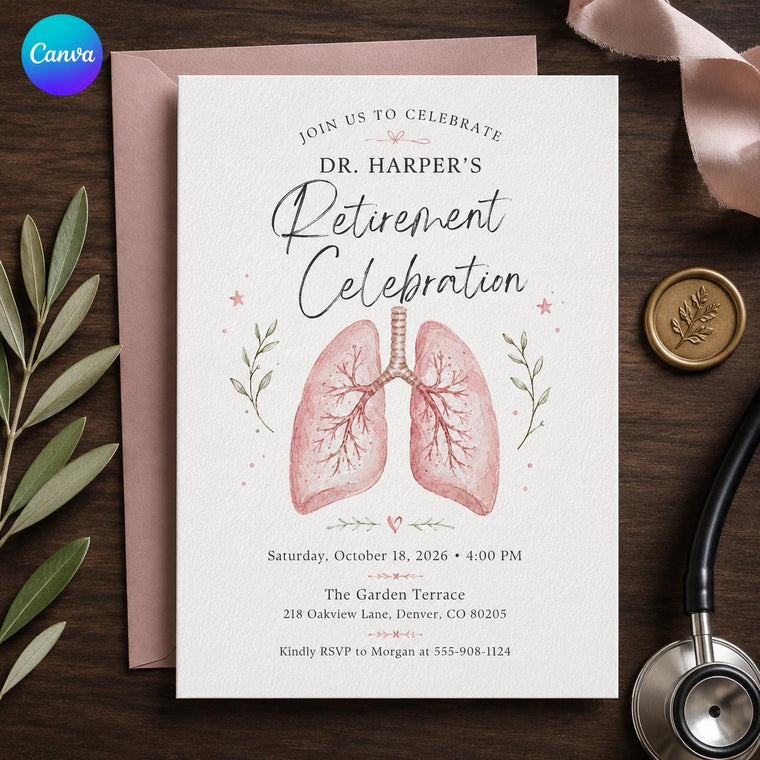 Elegant Doctor Retirement Invitation