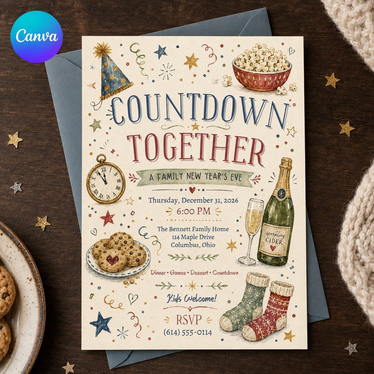 Family New Year's Eve Invitation