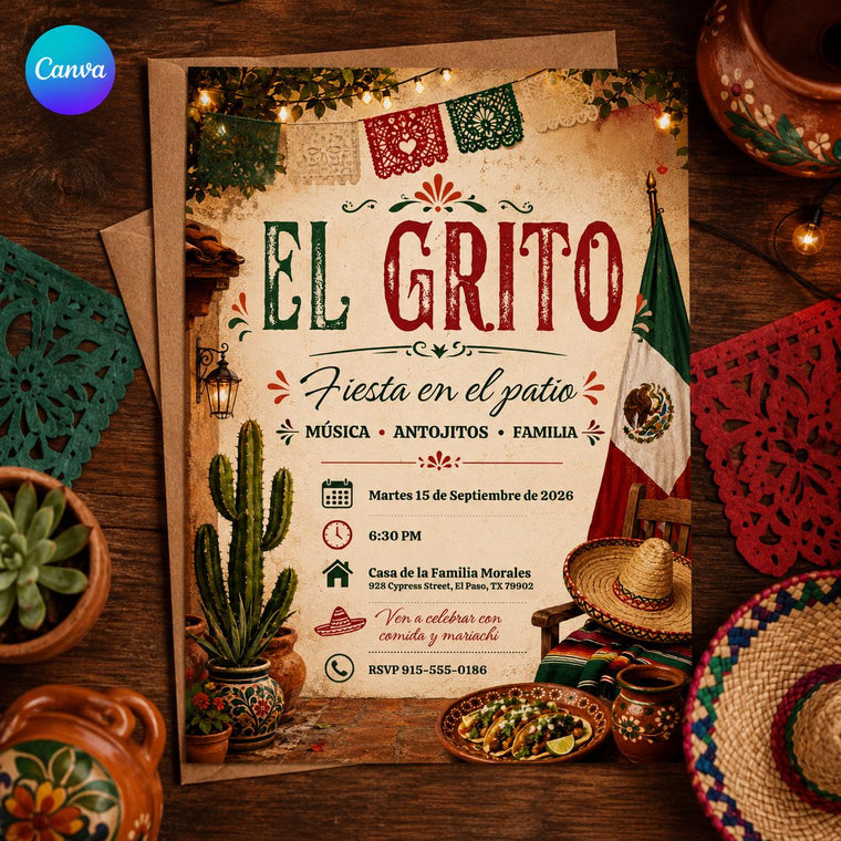 Fiesta Mexican Independence Day Invitation: Viva Mexico Party