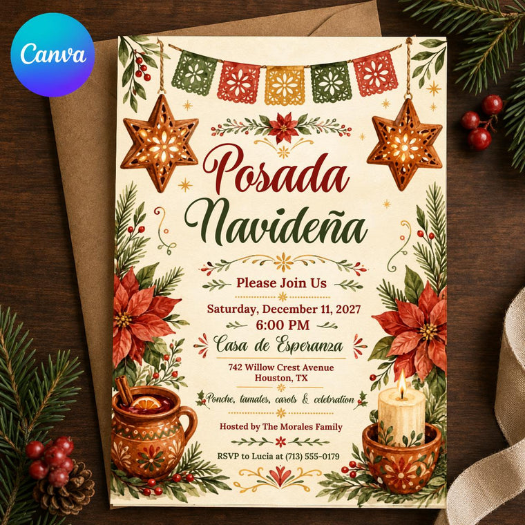 Fiesta Posada Navideña Invitation