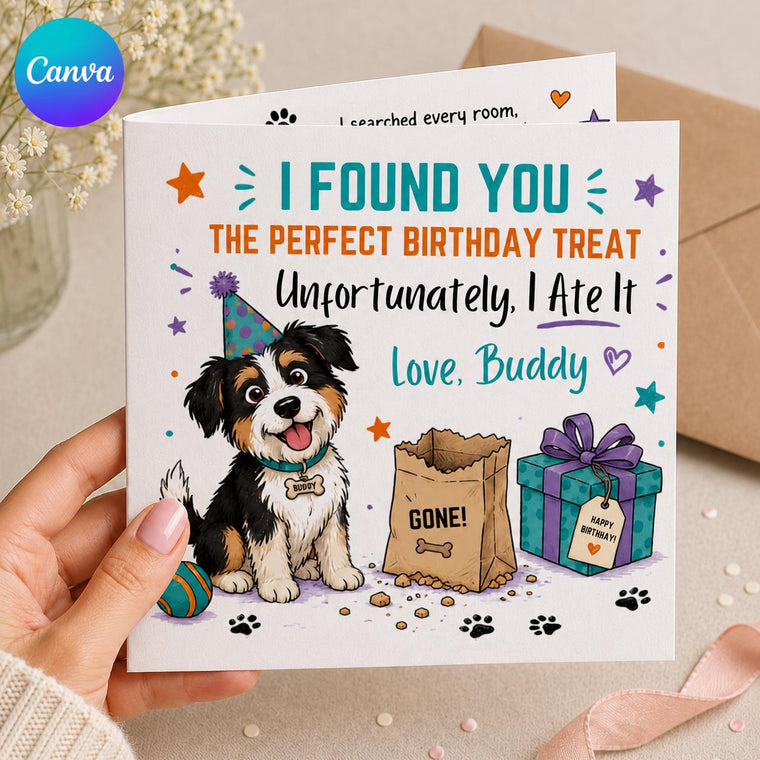 Funny Dog Birthday Greeting Card