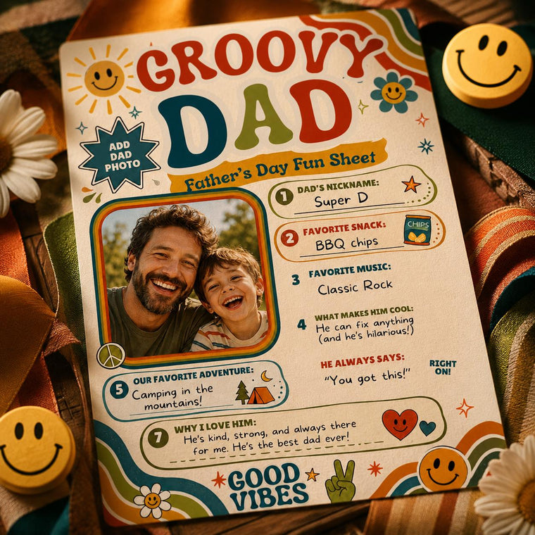 Groovy Dad Father's Day Photo Questionnaire