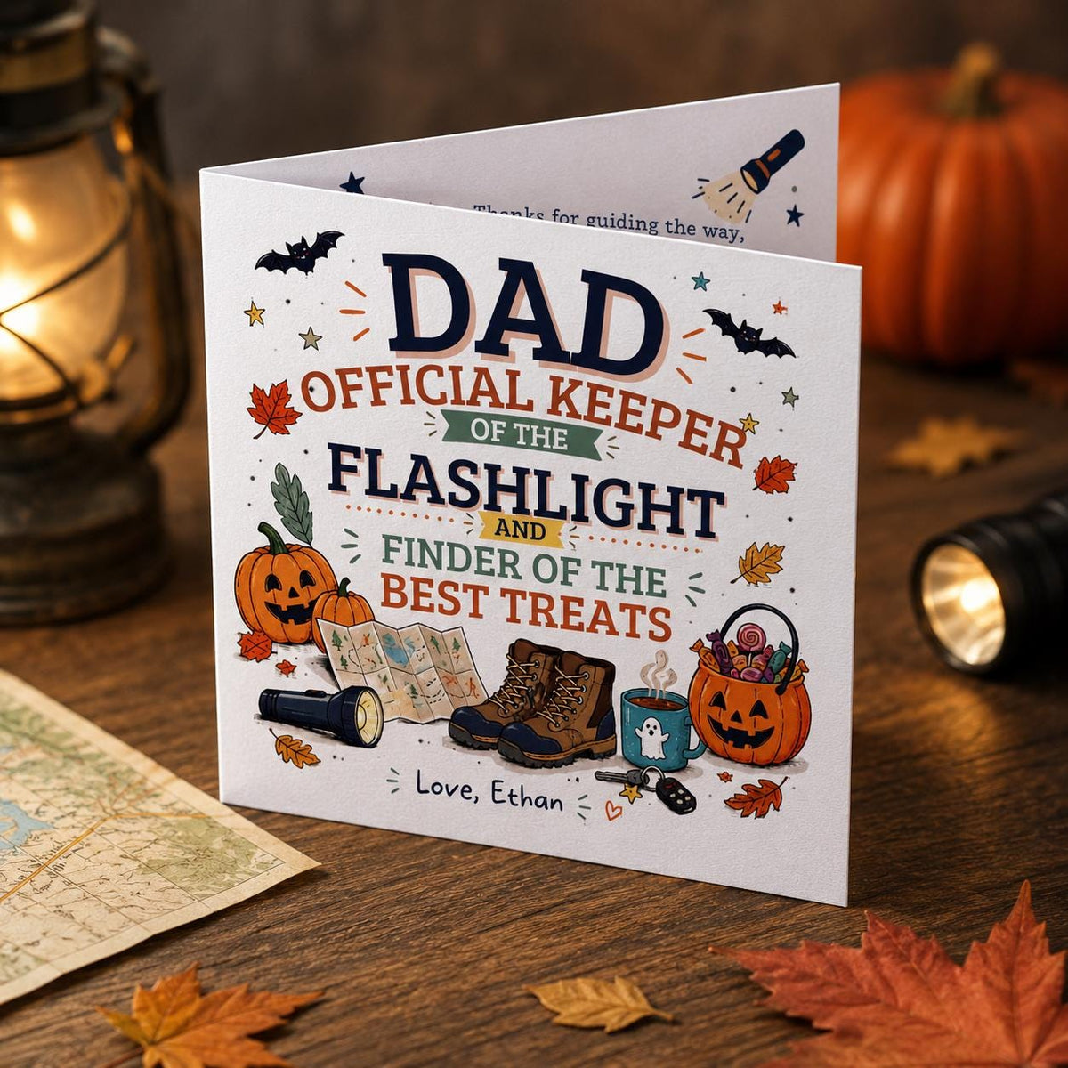 Halloween Greeting Card for Dad — Halloween party stationery by VoltBy