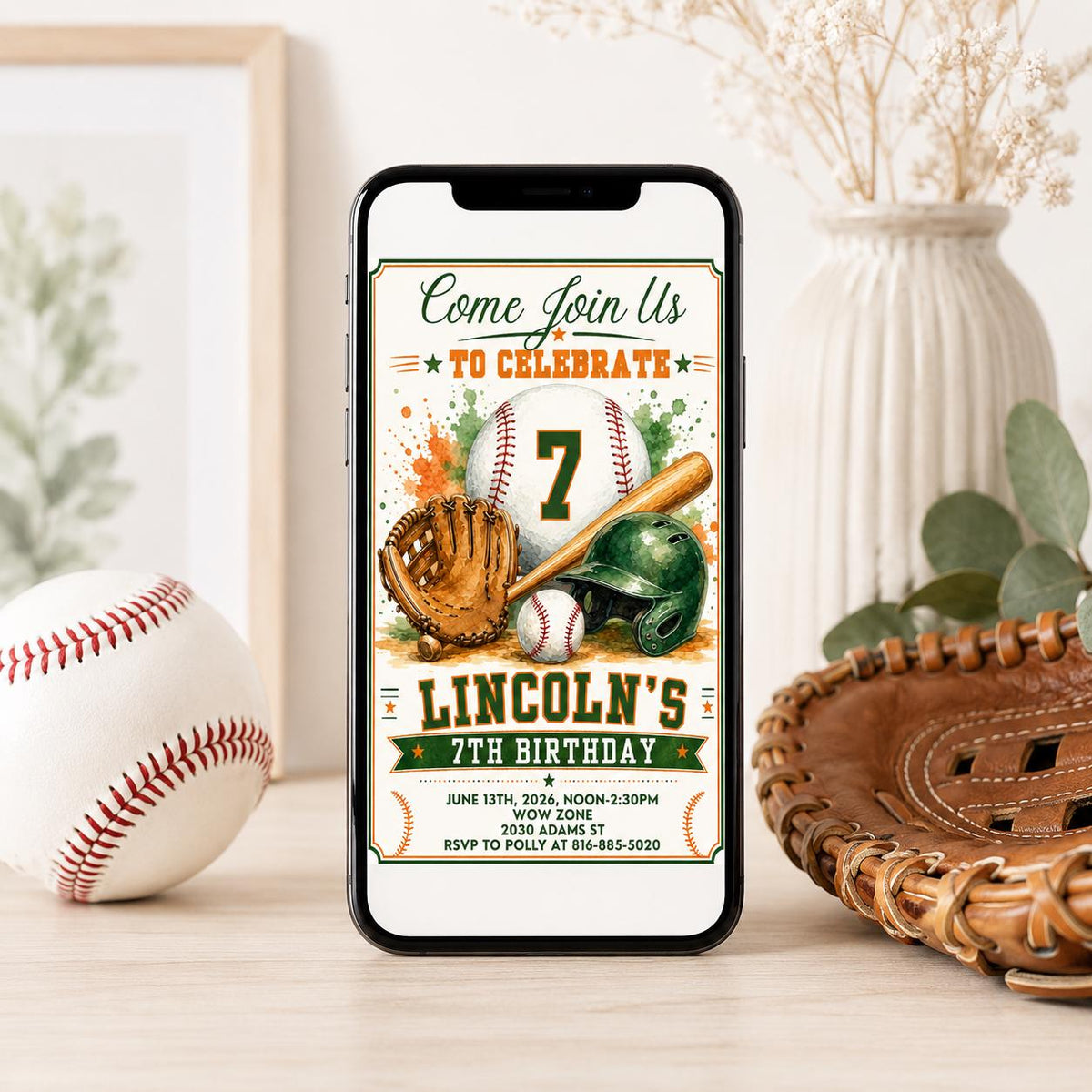 Neon It’s Game Time 9th Birthday Invitation — 9th birthday party stationery by VoltBy