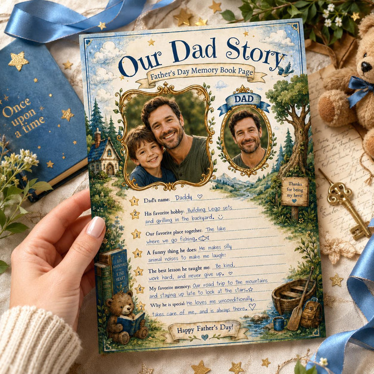 Our Dad Story Father's Day Memory Page