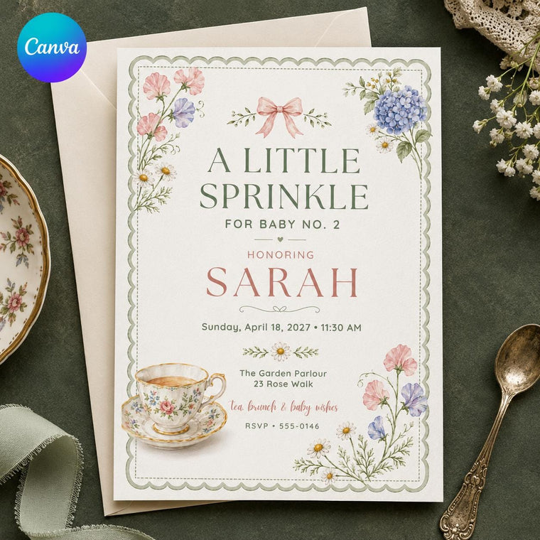 Pink and Blue Baby Sprinkle Invitation