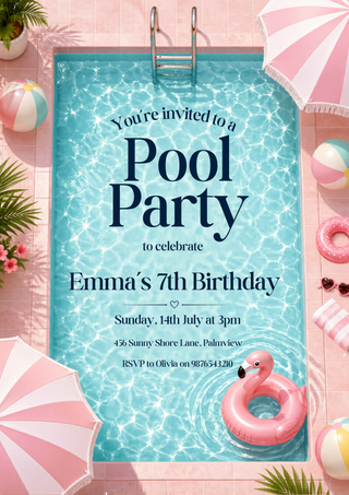 Invitation design made with the VoltBy generator