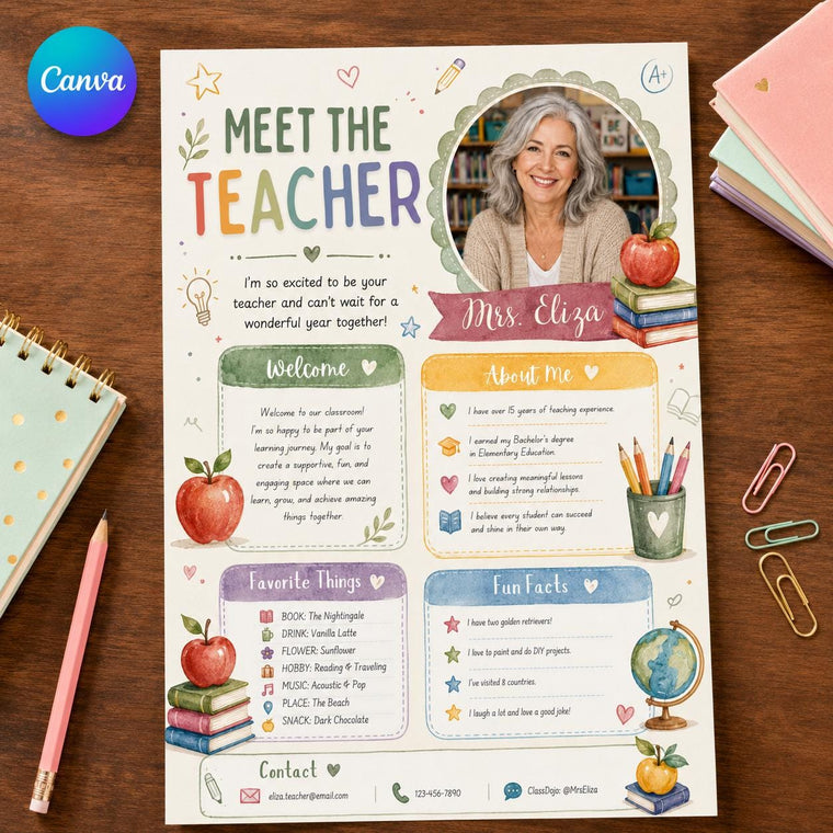 Sage Photo Meet the Teacher Introduction Template