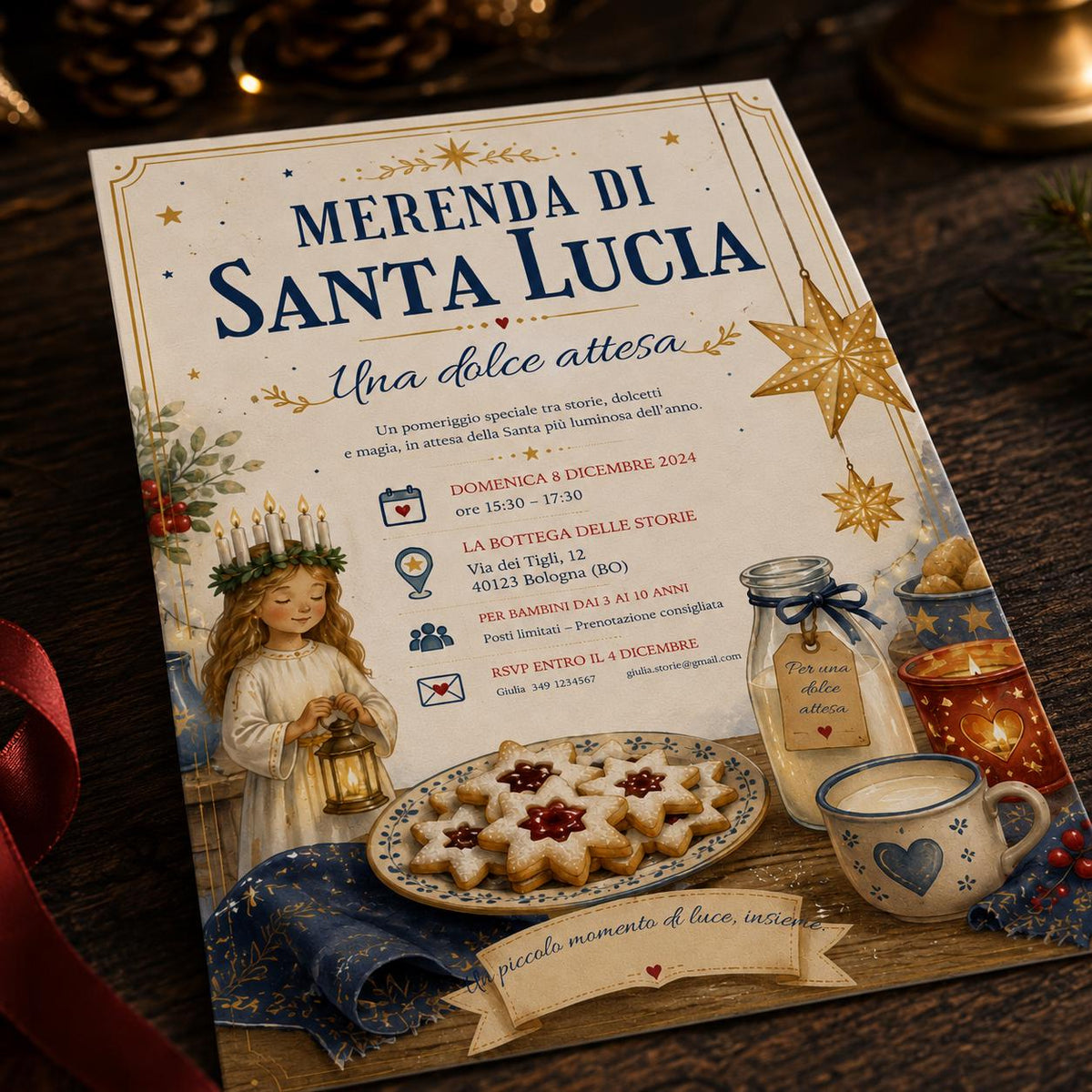 Santa Lucia Invitation — santa lucia stationery by VoltBy