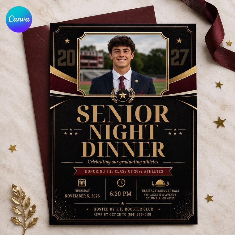 Senior Night Dinner Invitation