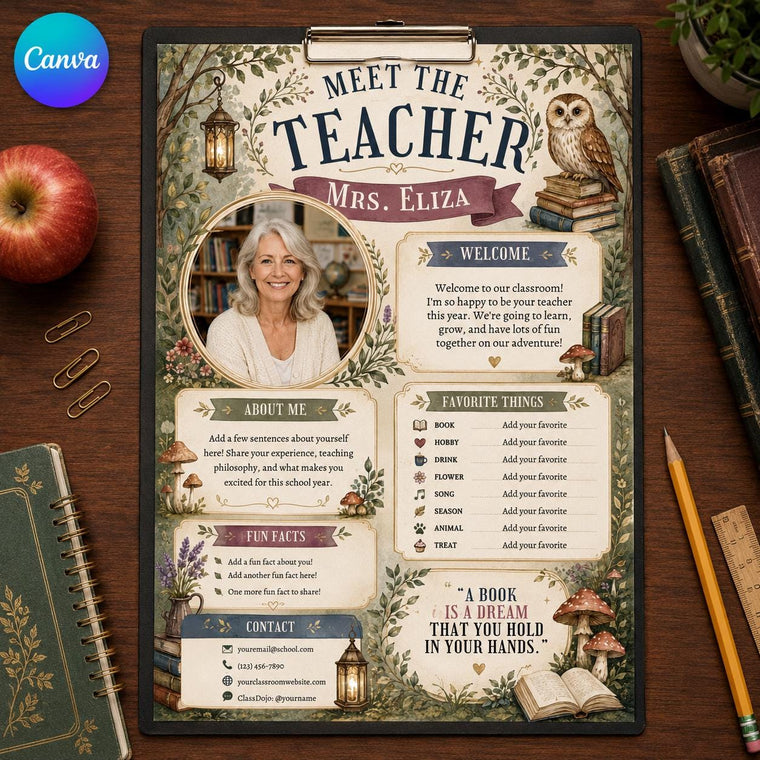 Storybook Meet the Teacher Photo Introduction Template