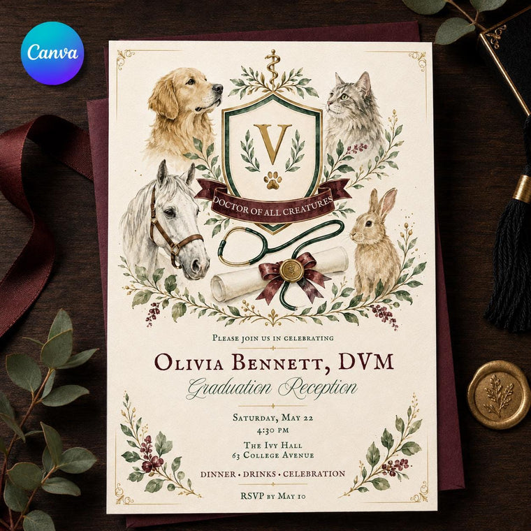 Veterinary Graduation Invitation