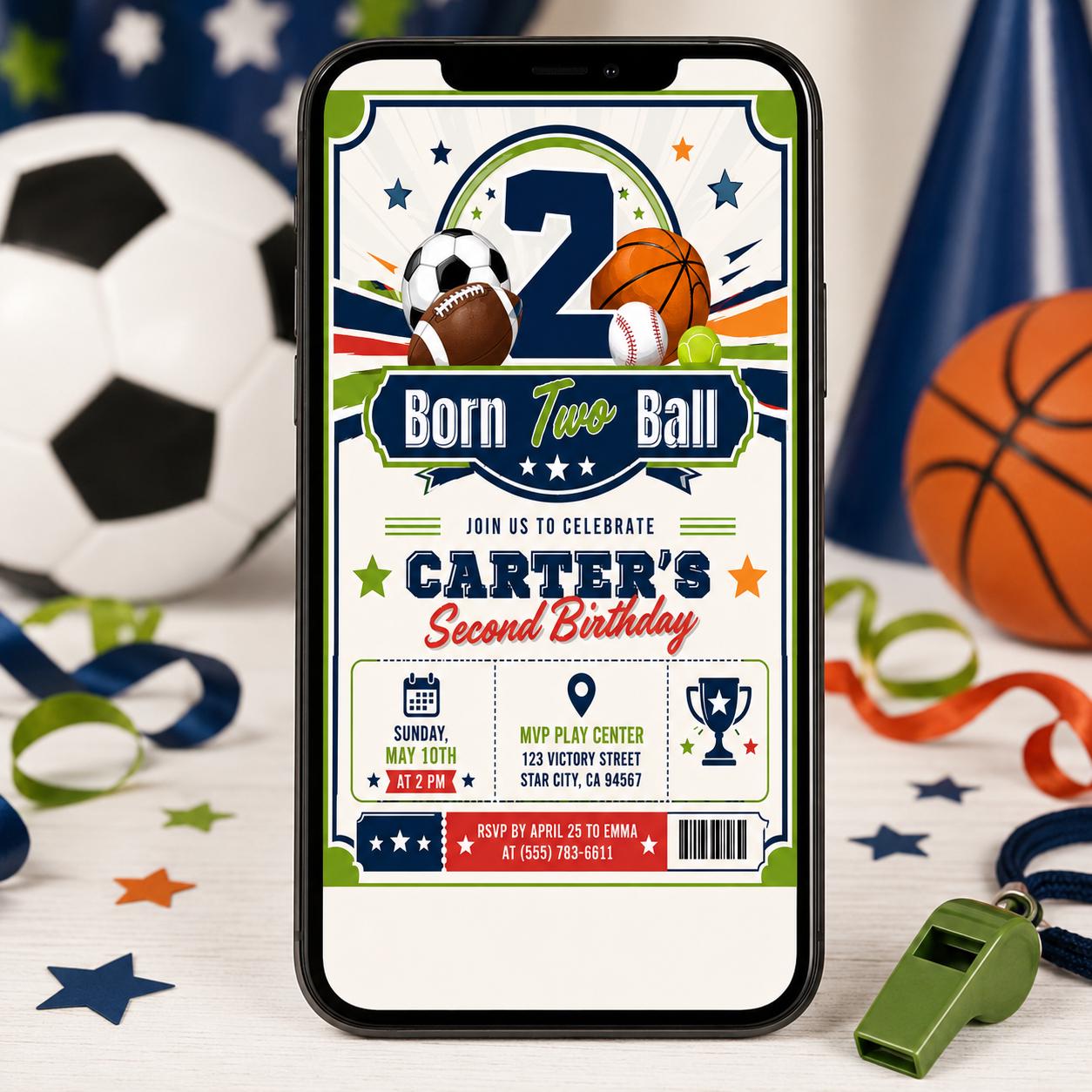 Baseball 2nd Birthday invite, Editable Two the Ballgame Birthday Invite, Long Live Boyhood, Little Slugger, Baseball Invitation Canva invite __etsy:8053442734