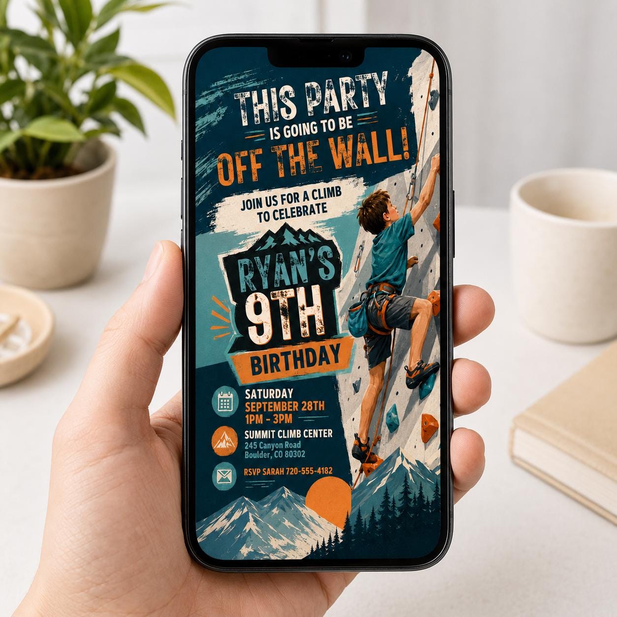 Climber Editable Birthday Invite, Printable Rock climbing Invitation, climbing wall invitation, rock climb Birthday Invite template __etsy:8032297110