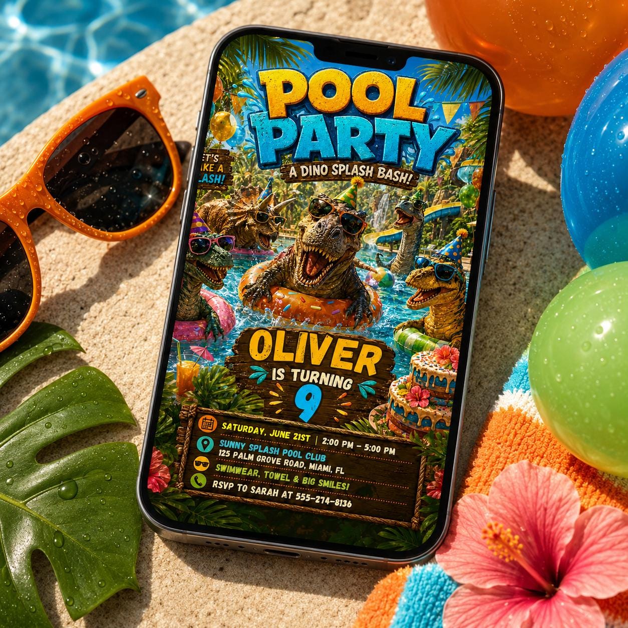 Dinosaur Pool Party Incitation, Two Rex Pool Invite Editable, Splish Splash Dino Pool Party Invitation, Boy Swimming Birthday Canva Template __etsy:8056268724