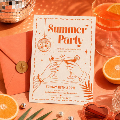 Editable End of Summer Party Invitation, Back to School Pool Party Invite, Hello Summer Party Invite, Tropical Fruits Summer Invite, Canva __etsy:8076847811