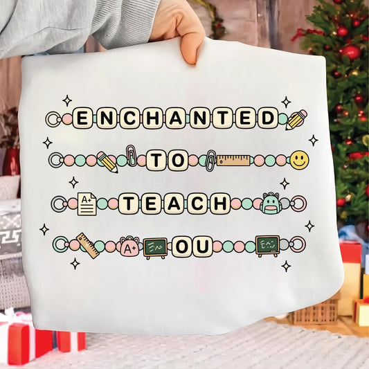 Enchanted To Teach PNG, Teacher Appreciation Gift (Digital Download) __etsy:7611805910