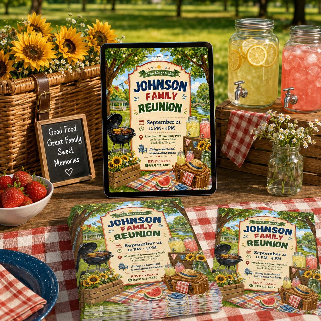 Family Reunion Invitation Template, Editable Reunion Party Invite, Reunion Announcement, Family Reunion invite, Reunion Save the Date Canva __etsy:8097266987