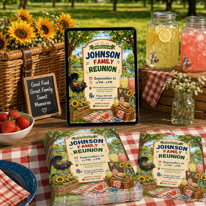 Family Reunion Invitation Template, Editable Reunion Party Invite, Reunion Announcement, Family Reunion invite, Reunion Save the Date Canva __etsy:8097266987