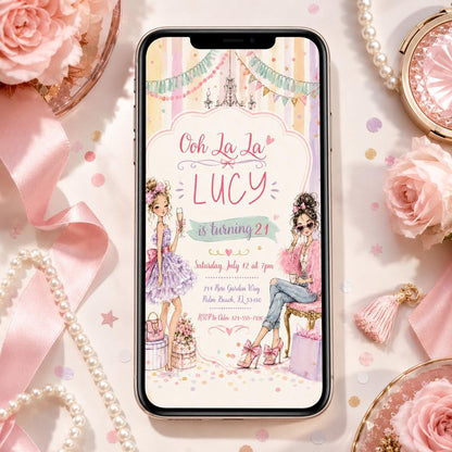 Fancy Nancy Birthday Invitation, Fancy Nancy Party, Fancy Nancy Watercolor Birthday Invite, Birthday Party Invitation, Watercolor Invitation __etsy:8074988873