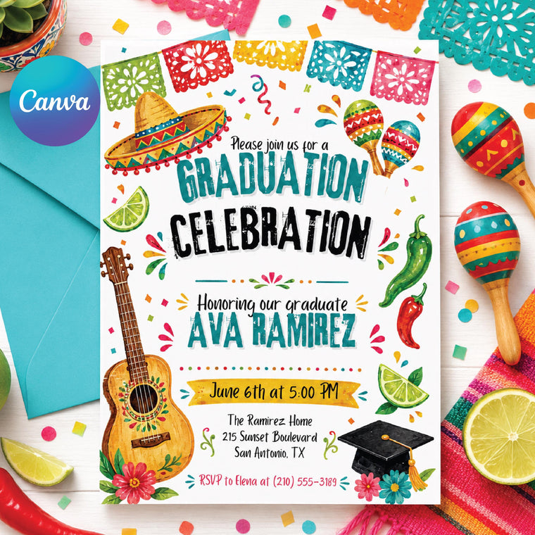 Fiesta Graduation invitation