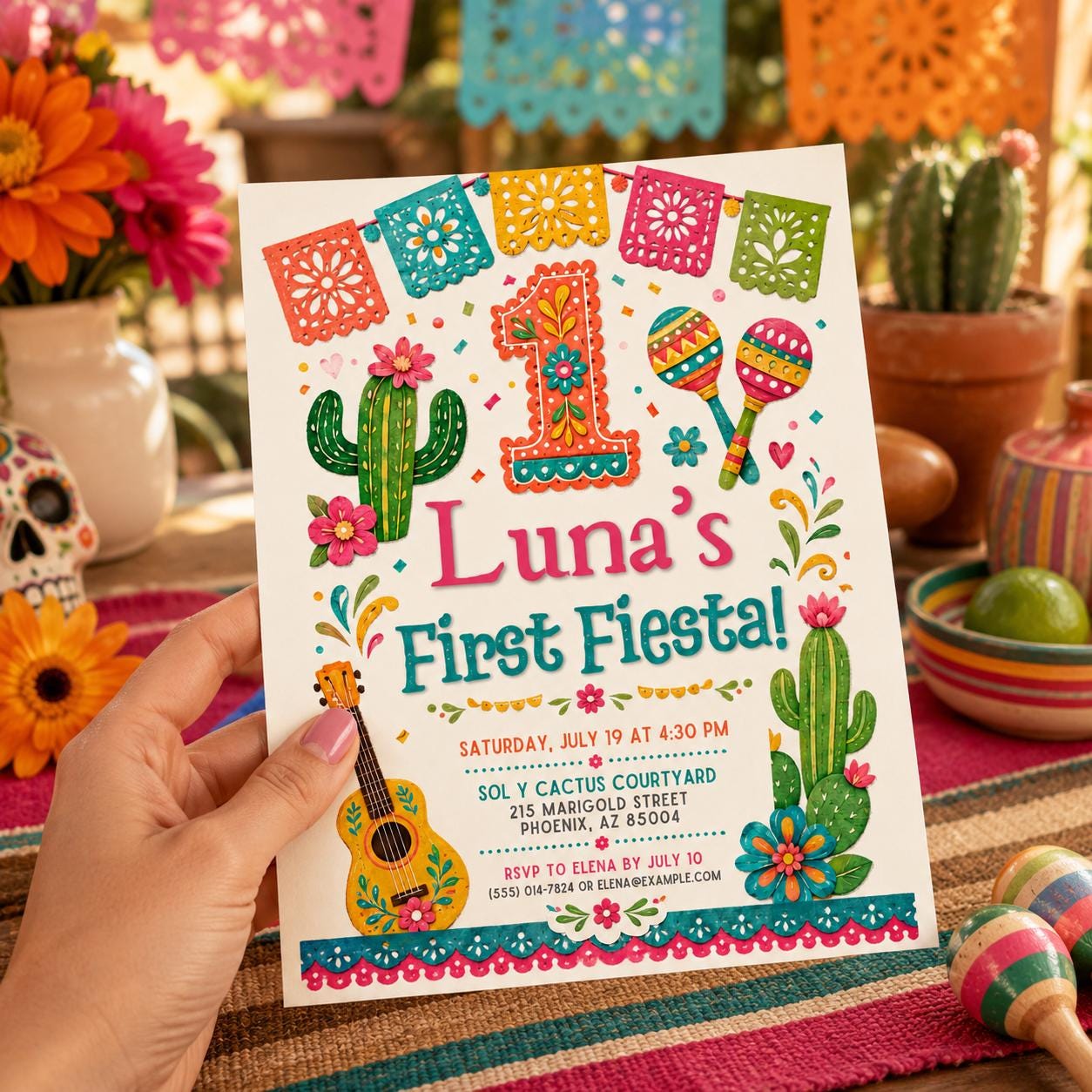 First Fiesta Birthday Invitation, It's Time to Fiesta  Invitation, Mexican Fiesta Party Invite, Fiesta Birthday Invitation, Mexican birthday __etsy:8049353904