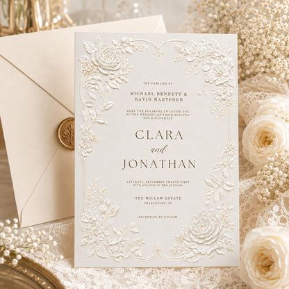 Floral Wedding Invitation Template, Wildflower Wedding Invitation, Garden Flowers Spring Floral, Editable Canva Template __etsy:8076992669