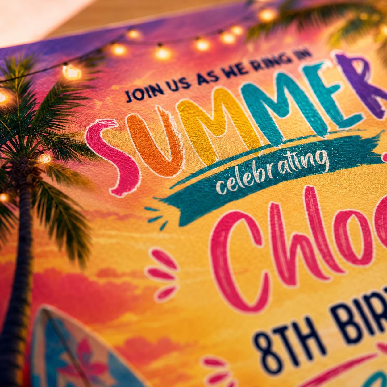 Girl Summer Birthday Invitation, Fun in the Sun Beach Birthday Invitation, Summer Invitation, Beach Theme Kids Party Invites, Editable Canva __etsy:8036677942