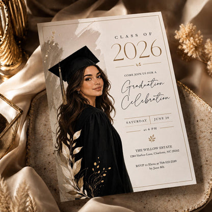 Graduation Party Announcement, Graduate Invite, Modern Grad Invitation, Class of 2026 Celebration, modern grad invite, Canva __etsy:8037944380