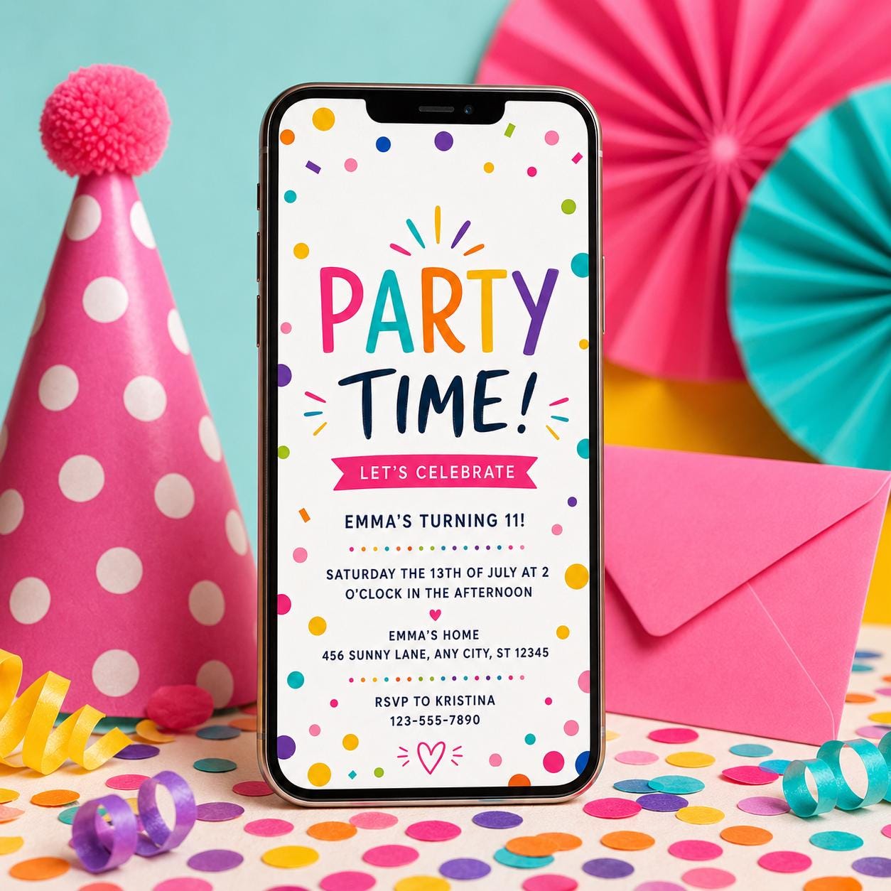 Party Time Invitation, Girl Birthday Invitation, Varsity Patch Party Preppy Invitation, Jump Party Birthday, Kids Invitation Editable Canva __etsy:8080390933