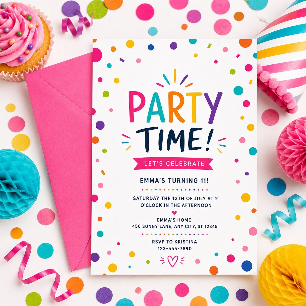Party Time Invitation, Girl Birthday Invitation, Varsity Patch Party Preppy Invitation, Jump Party Birthday, Kids Invitation Editable Canva __etsy:8080390935