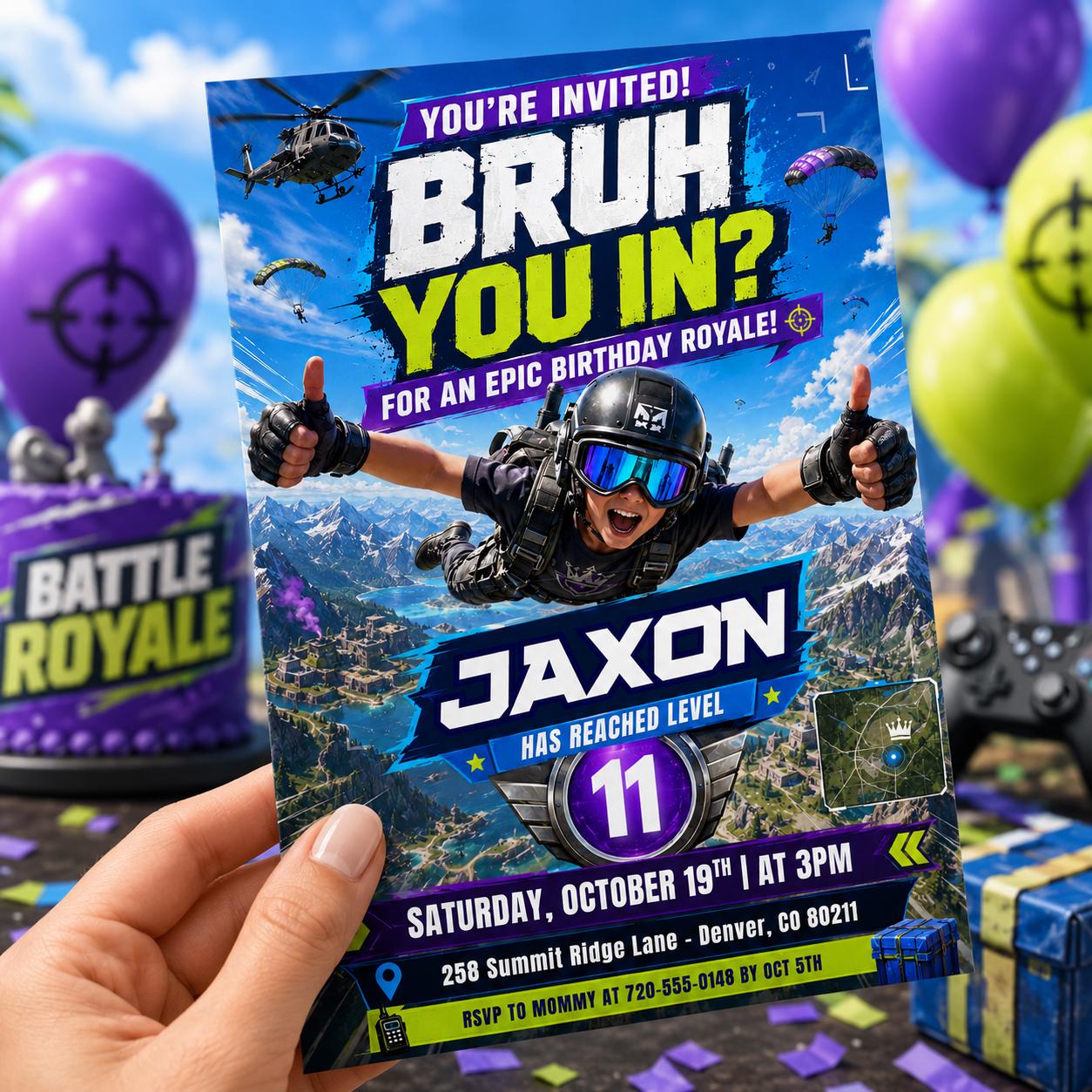 Printable Bruh birthday invitation, Gamer boy bday invite, teenager birthday, Bruh It's My Birthday invite template, teens party, Canva __etsy:8058480403