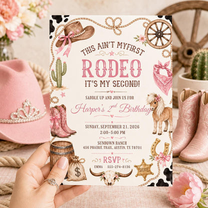Rodeo Birthday Invitation Template: Western Party Editable  Invite, Editable Rodeo Birthday invitation, rodeo party-cowgirl party, Canva __etsy:8056815275