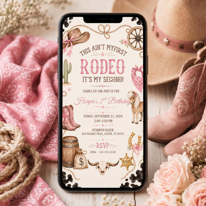 Rodeo Birthday Invitation Template: Western Party Editable  Invite, Editable Rodeo Birthday invitation, rodeo party-cowgirl party, Canva __etsy:8056815211