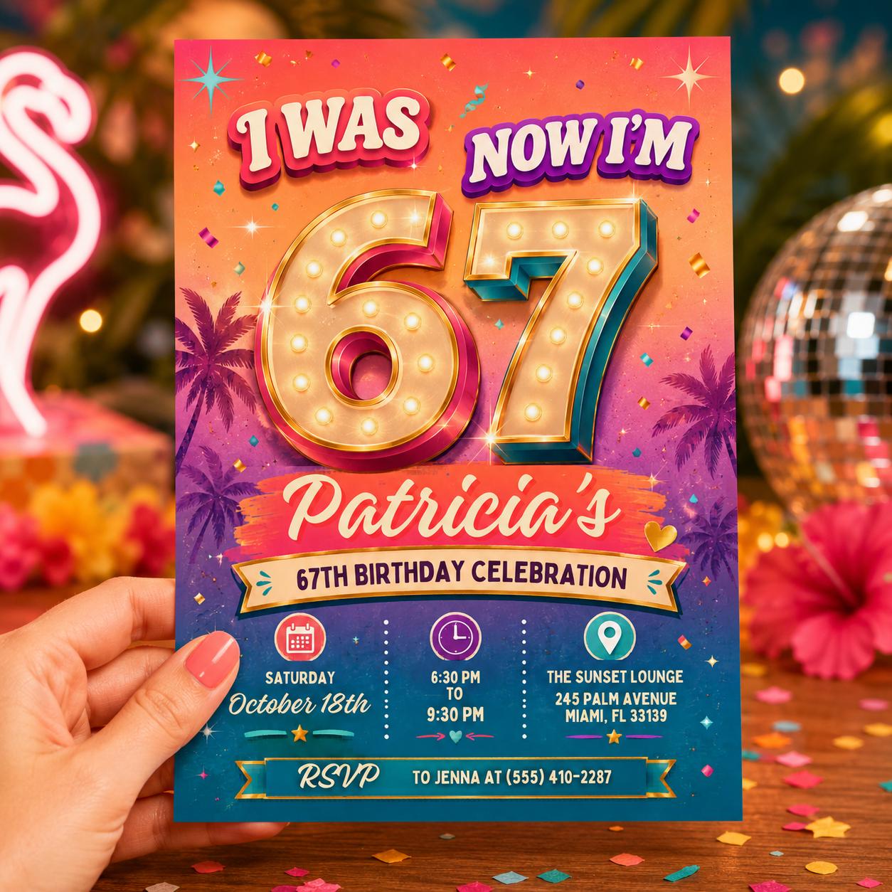 Six Seven Meme Birthday Invitation, 7th birthday invite Girl, Editable Canva Template, I Was 6 Now 7 Meme Theme, Summer Vacation, Canva __etsy:8053345430