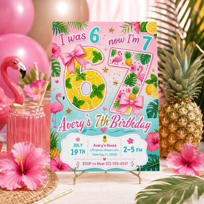 Six Seven Party birthday invite, printable six seven invite, editable 6 7 meme Party template, digital template, girl boy birthday, Canva __etsy:8007244030