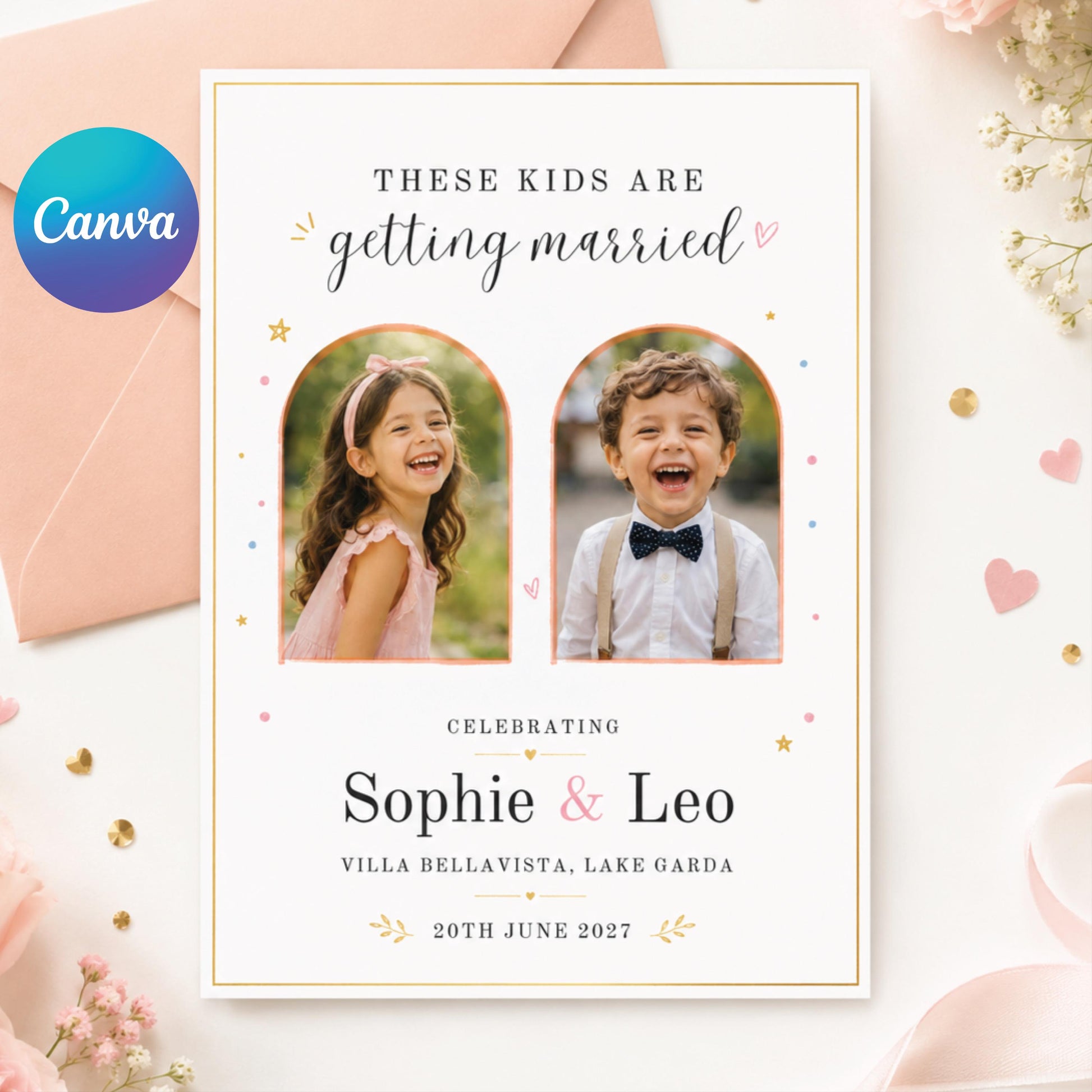 These Kids Are Getting Married Invitation, Rehearsal Dinner Invitation, Wedding Shower Invitation, Childhood Photo Save the Date or Invite __etsy:8071597267
