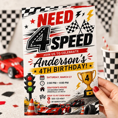 Truck Birthday Invitation, Boom Crash Monster invite, Bash Printable Invite, Trucks Birthday Template Boys Jam, Race Car 4th Birthday, Canva __etsy:8119879215