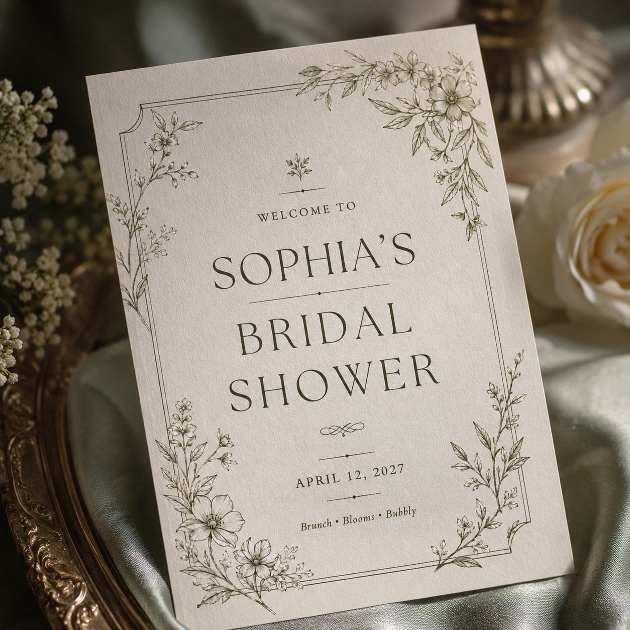 Wildflower Bridal Shower Invitation Template, Editable Floral Garden Party Invite, Printable Boho Bridal Shower Evite, Canva Template __etsy:8115997867