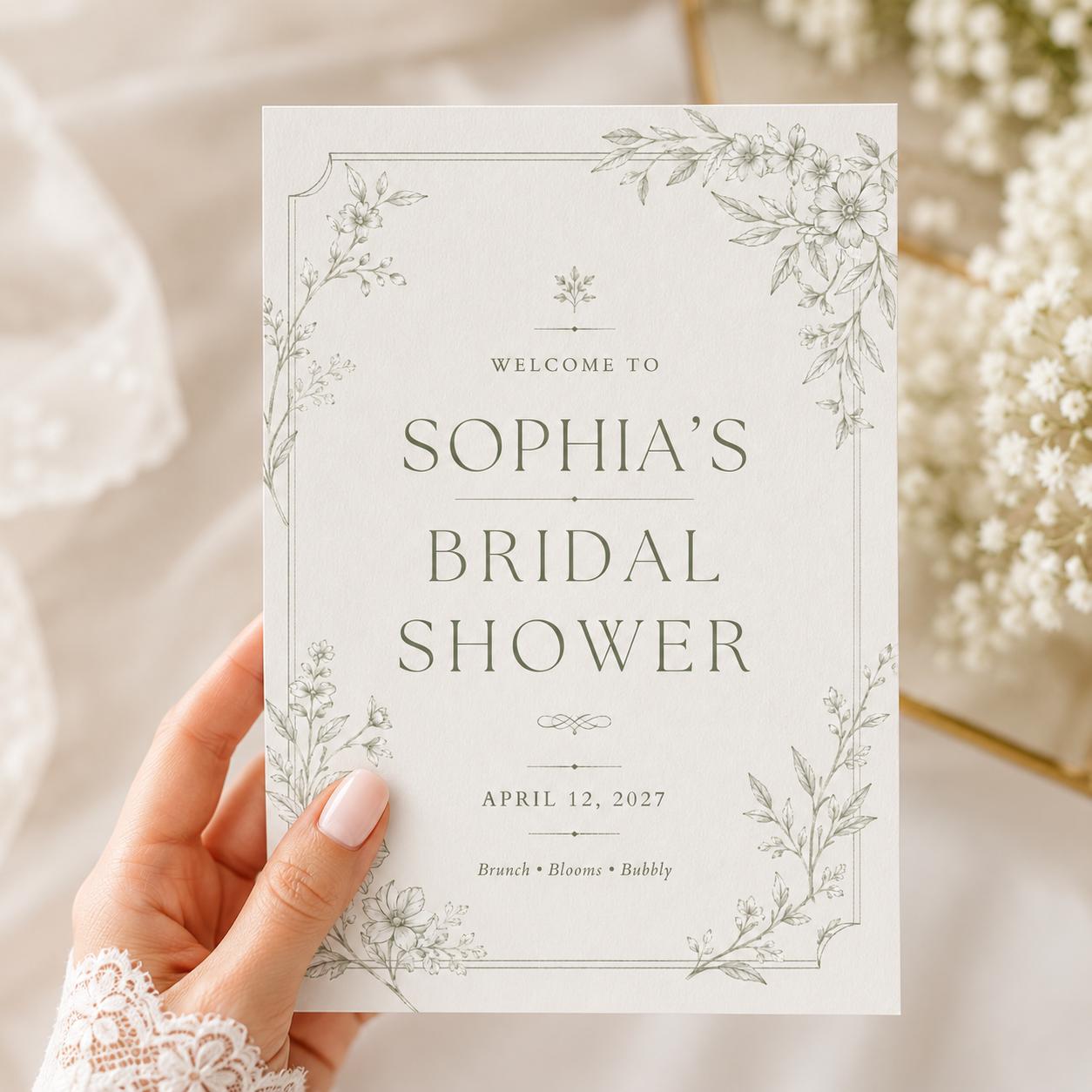Wildflower Bridal Shower Invitation Template, Editable Floral Garden Party Invite, Printable Boho Bridal Shower Evite, Canva Template __etsy:8115997785