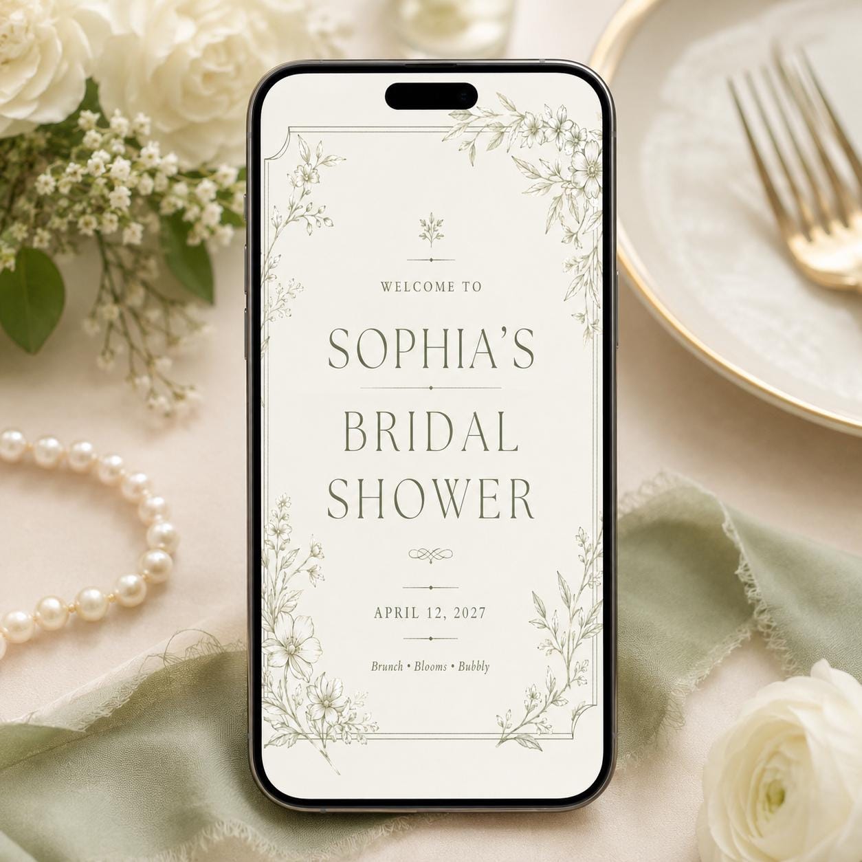 Wildflower Bridal Shower Invitation Template, Editable Floral Garden Party Invite, Printable Boho Bridal Shower Evite, Canva Template __etsy:8068077108